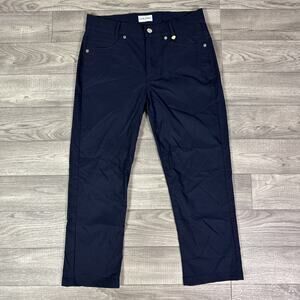 GOLFINO Capri Golf Activewear Pants Stretch Mid Rise Navy Blue sz 4